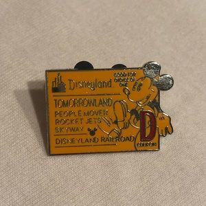 Disneyland D Ticket Pin